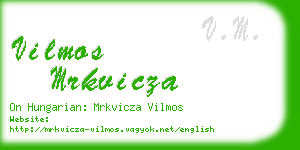 vilmos mrkvicza business card